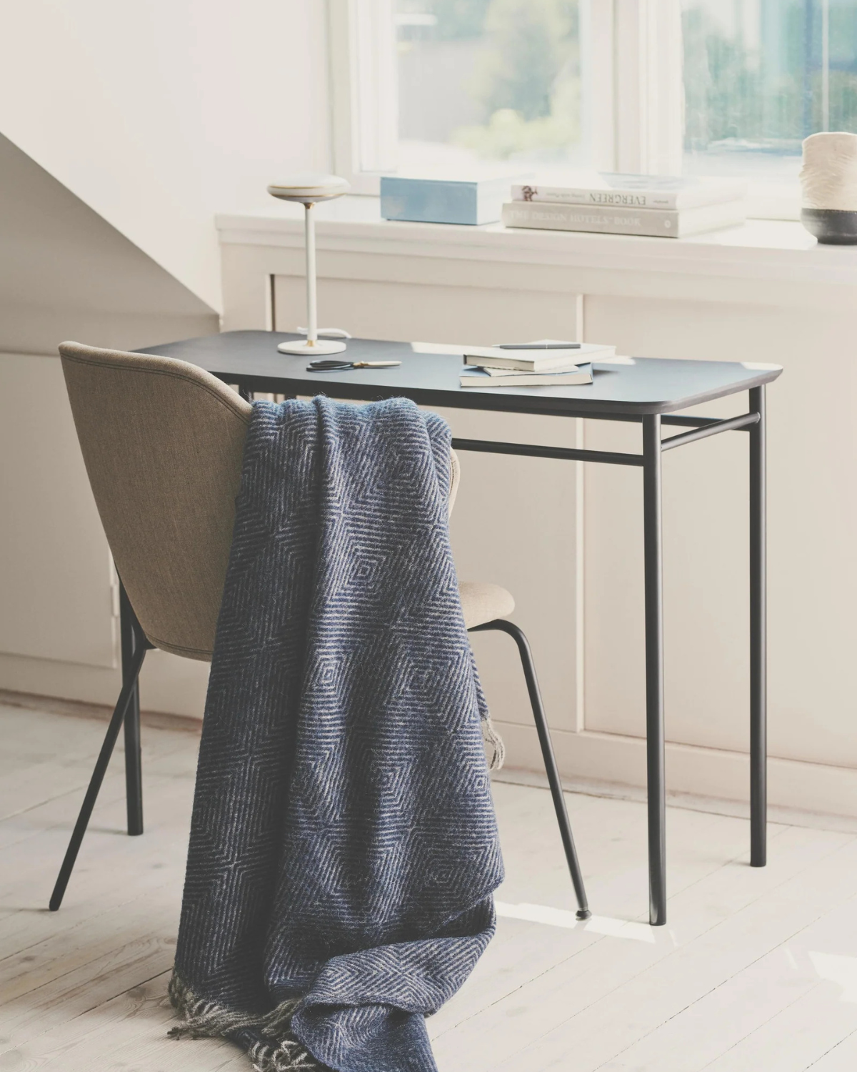 Fanø plaid Uld 140x240cm - Granite Blue