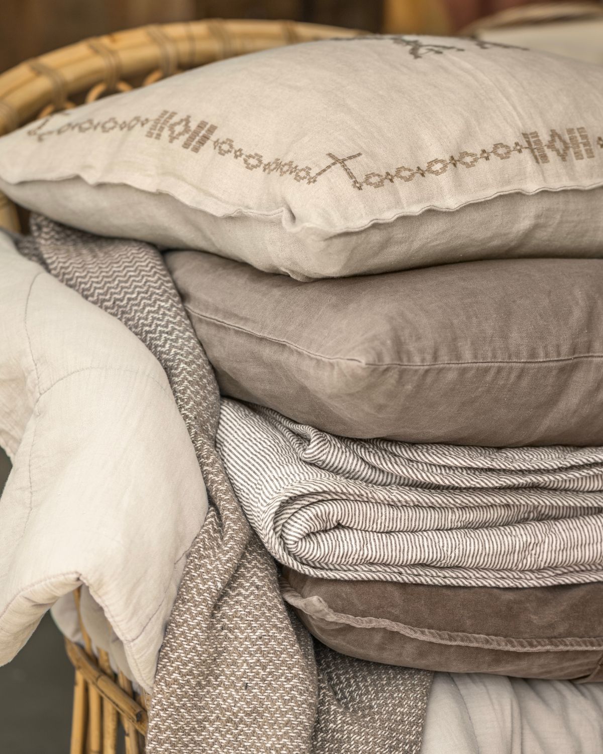 Velour pude 50x50 cm – Linen
