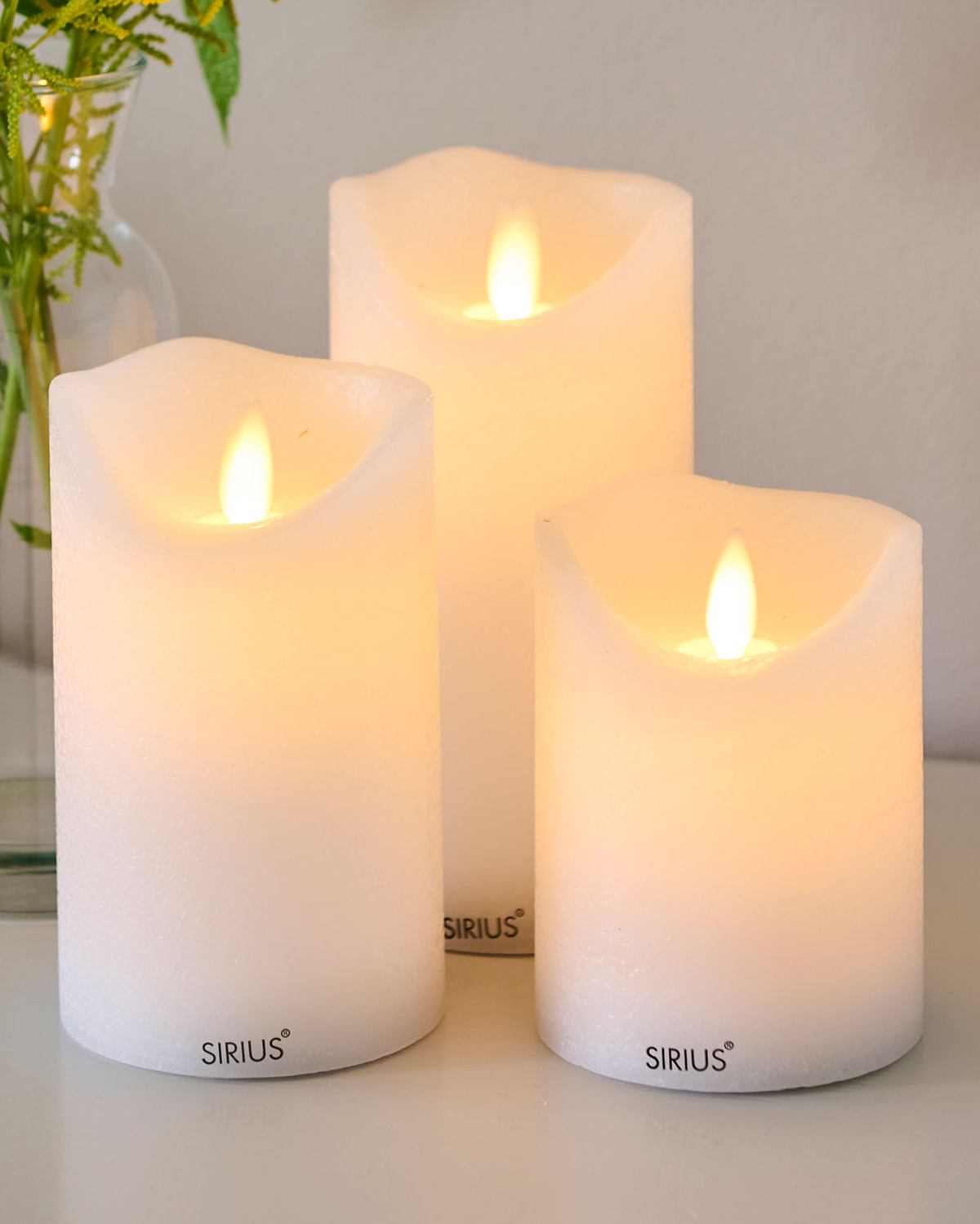 Sara Genopladelige bloklys - 3 stk.