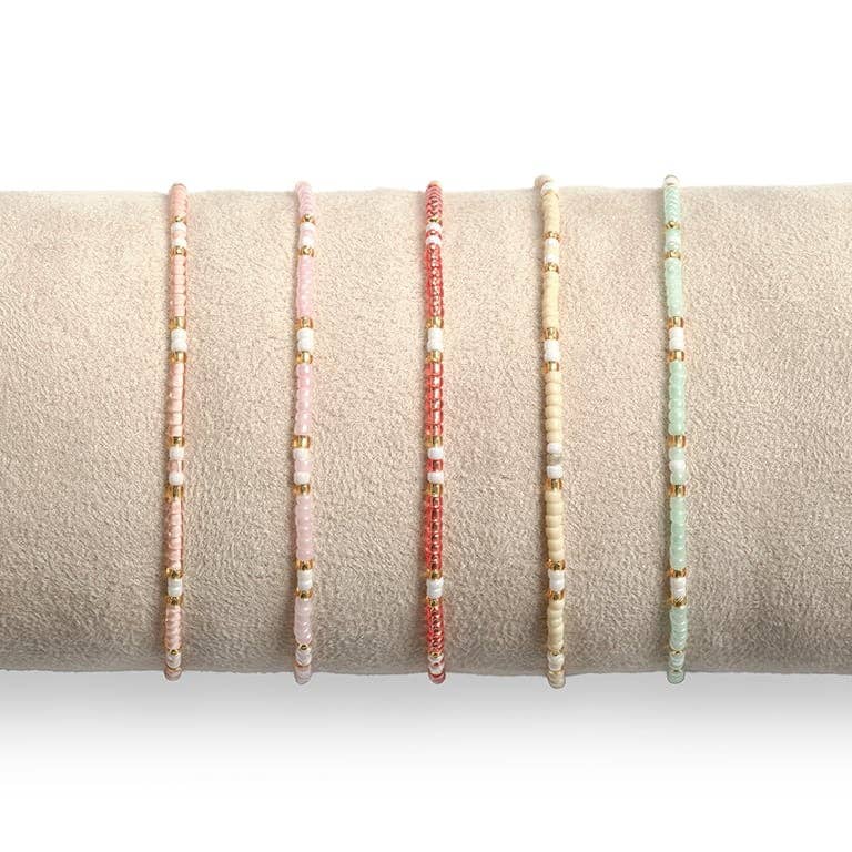 Armbånd Enkelt Række Farve Guld: Mabel Mint