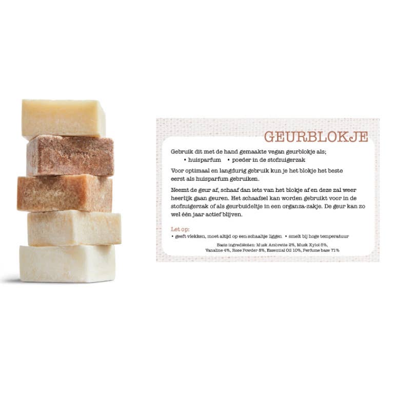 Produktinformationskort Duftblokke: Engelsk