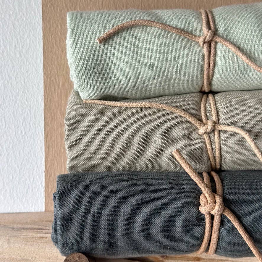 Muslin-klud - aloe vera - 100% økologisk bomuld: 12 stk. / 70x70 cm