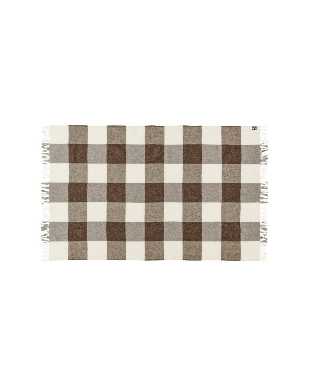 Ærø plaid Uld 140x240cm - Dark Brown