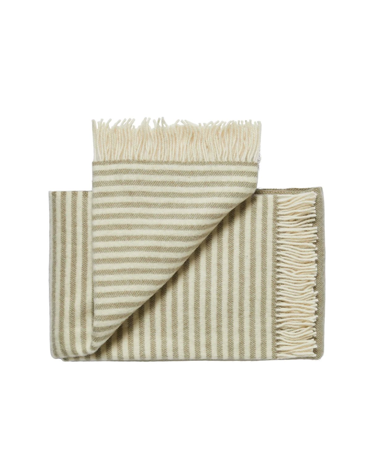 Bogø plaid Uld - Light Green - 140x240 cm