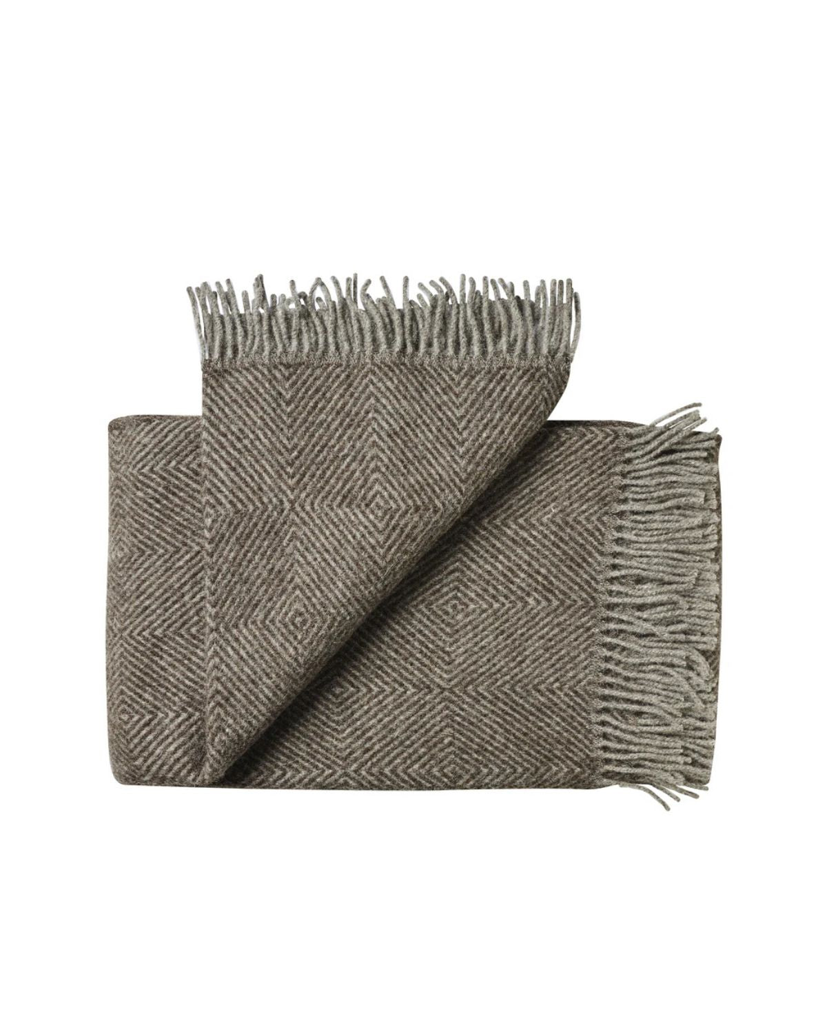 Fanø plaid Uld 140x240cm - Ash Brown