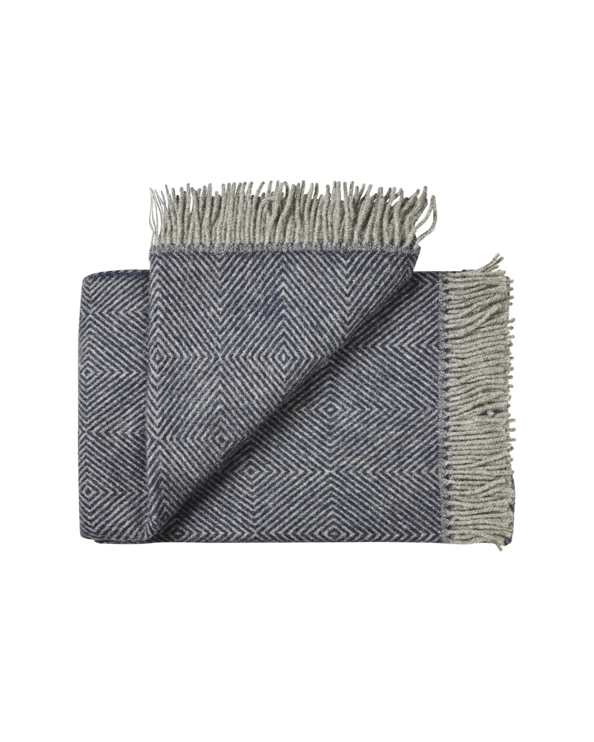 Fanø plaid Uld 140x240cm - Granite Blue