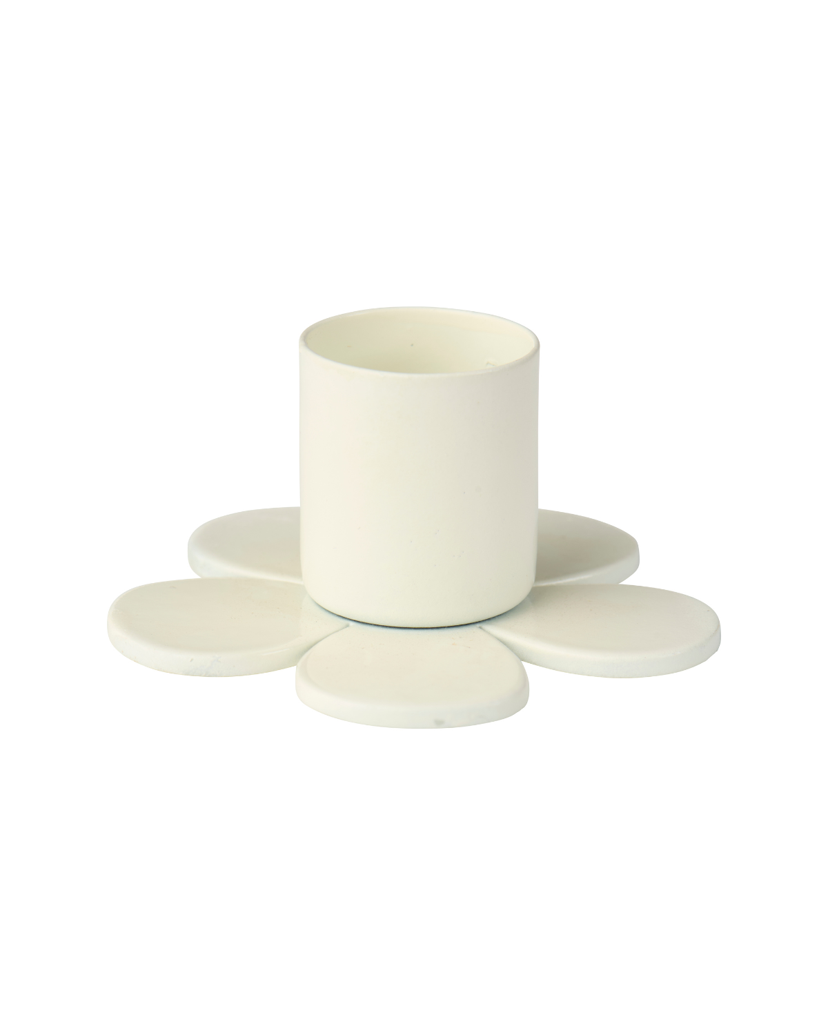 Lysestage blomst 2,2 cm – Butter Cream