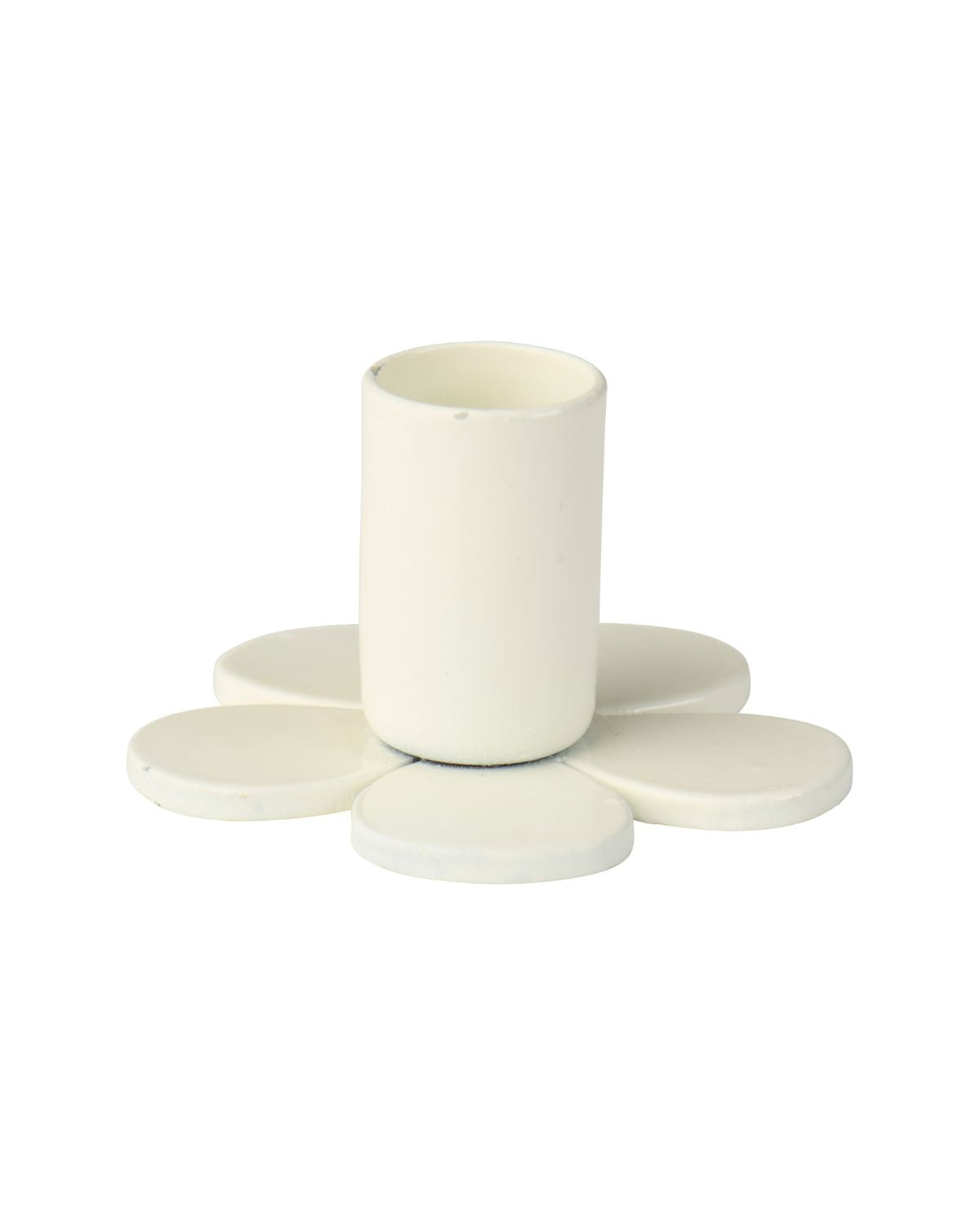 Lysestage Blomst 1,3 cm - Butter Cream