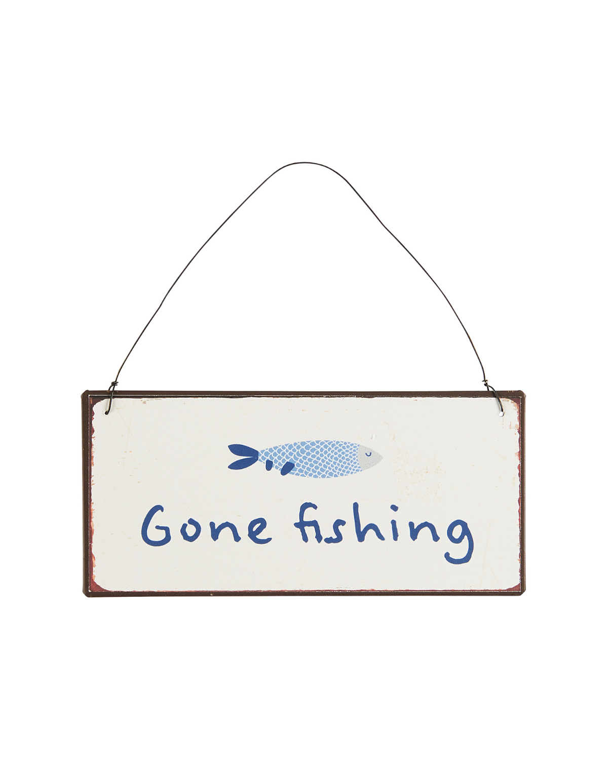 Metalskilt Gone fishing
