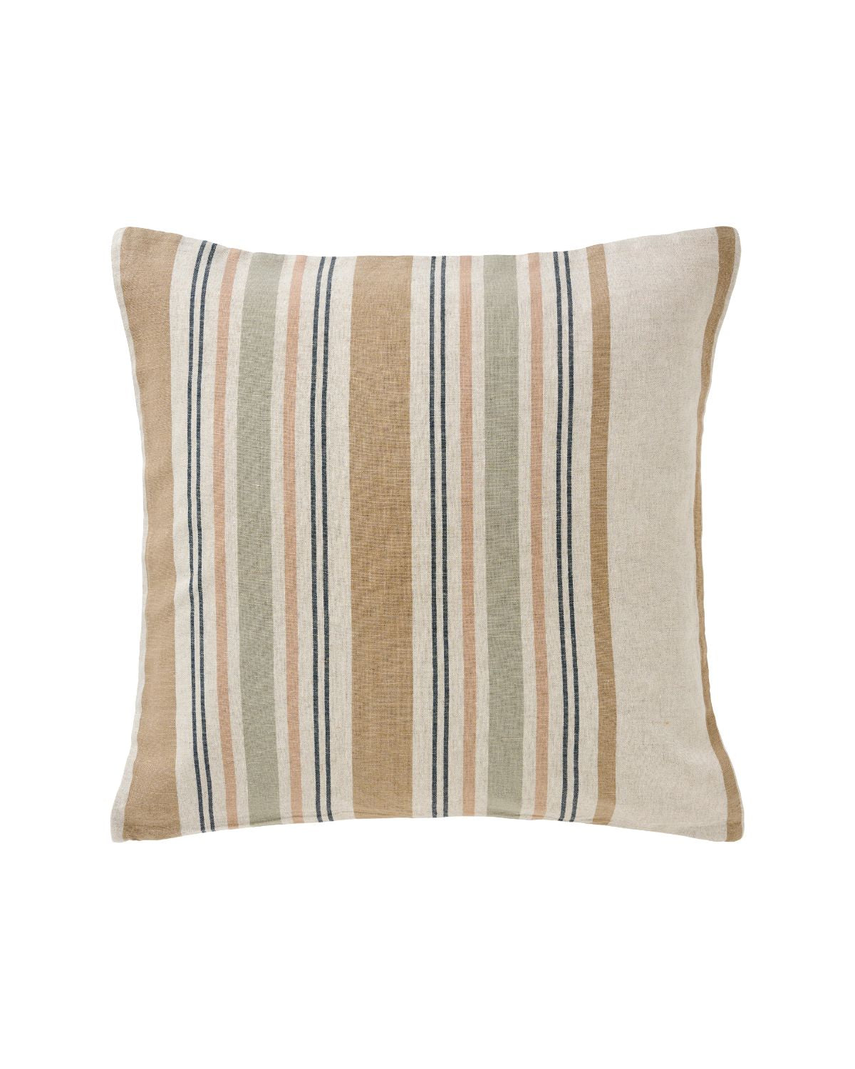 Pude 50x50 cm – Hørfarvet med striber