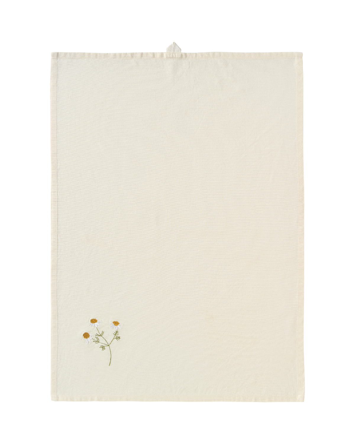 Viskestykke - Flora – Butter Cream med gule smørblomster
