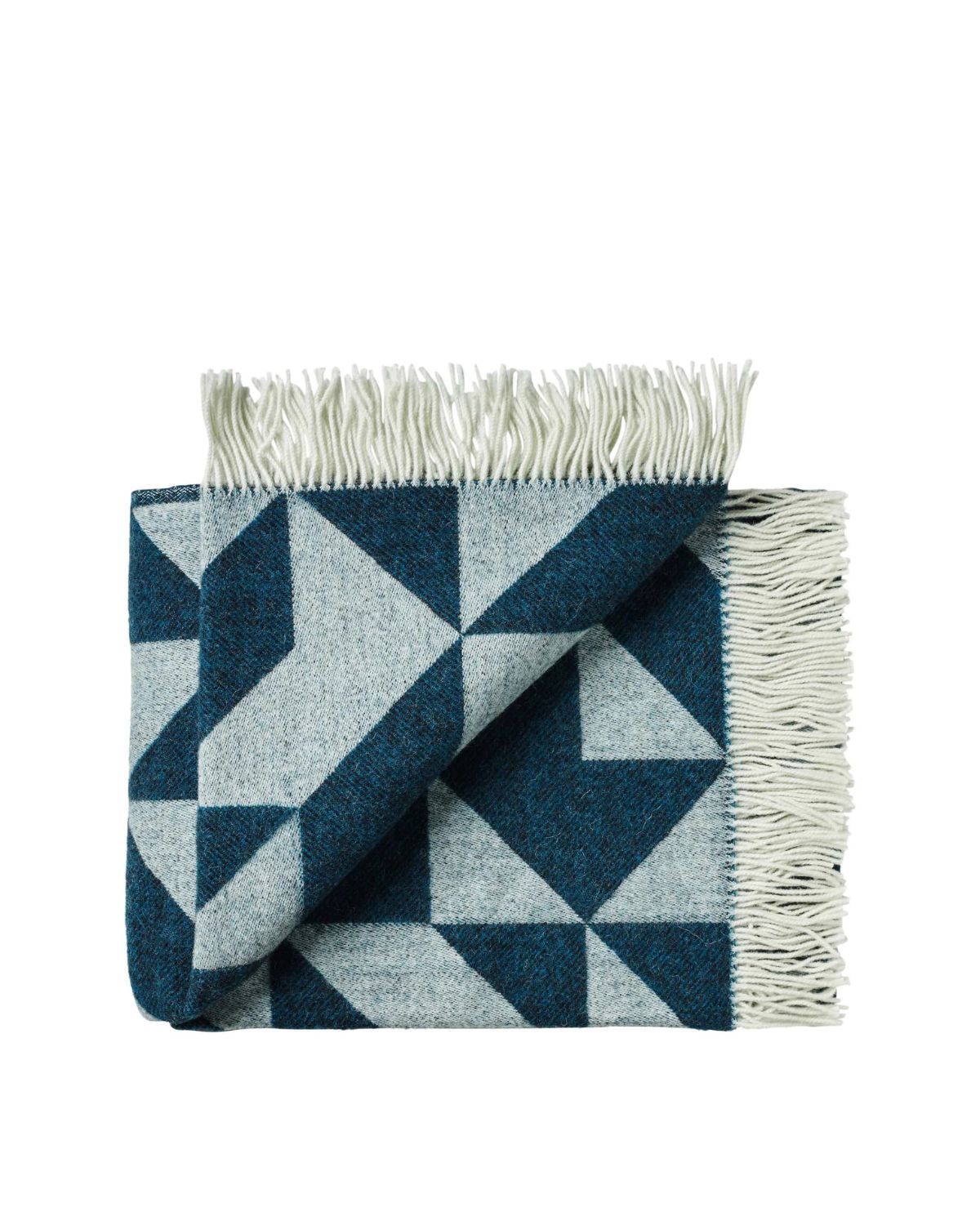 Twist a Twill plaid Uld 130x190cm - Petrol Green