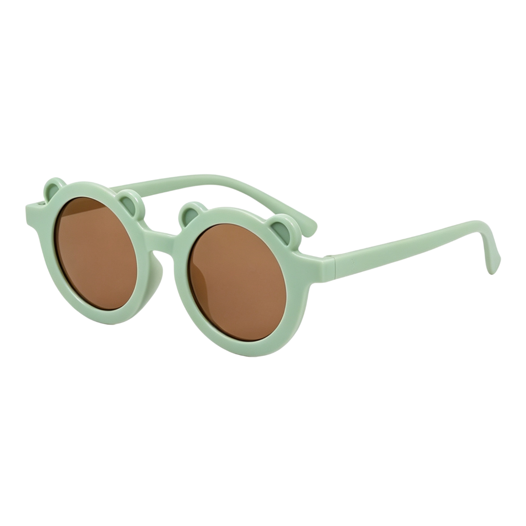 Baby- og børnesolbrille UV400 bjørn - salviegrøn